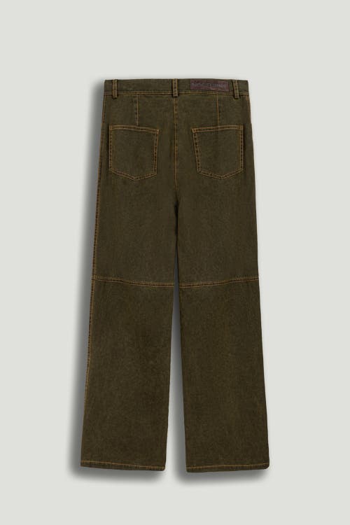 Nocturne Vintage Wash Corduroy Pants In Animal Print