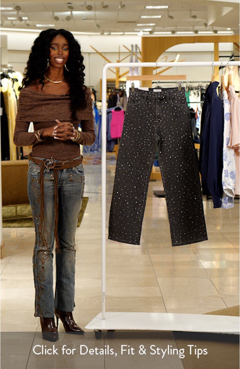 The Blake High Waist Crop Wide Leg Jeans, sales video thumbnail