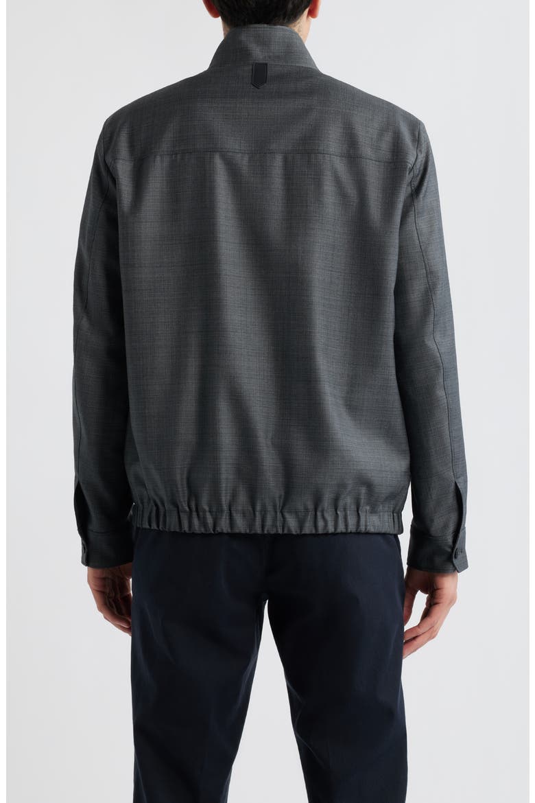Reversible Water Repellent Wool Jacket, Alternate, color, CHARCOAL