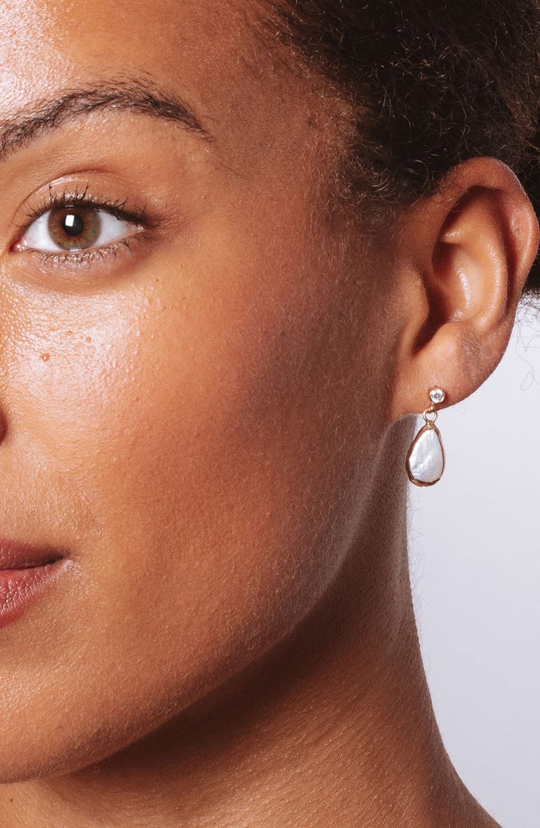 Set & Stones Camille Baroque Pearl Drop Earrings, Alternate, color, Gold