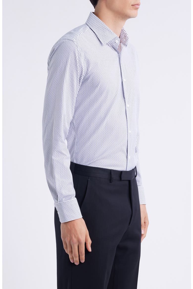Hank Kent Slim Fit Performance Twill Dress Shirt, Alternate, color, DARK BLUE