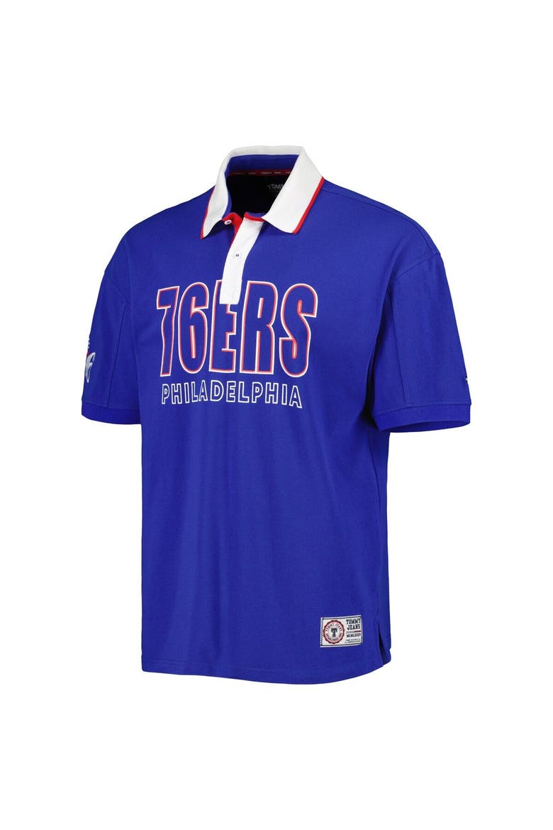 Men's Tommy Jeans Royal Philadelphia 76ers Stanley Pique Polo, Alternate, color, Royal