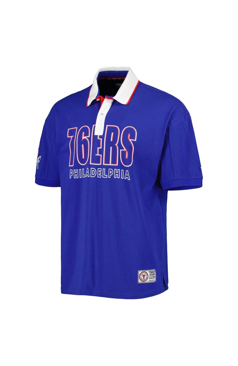 TOMMY JEANS Men's Tommy Jeans Royal Philadelphia 76ers Stanley Pique Polo, Alternate, color, Royal