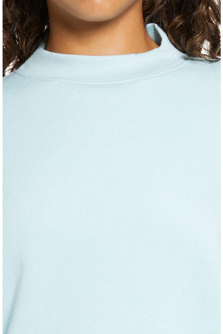 Freestyle Mock Neck Sweatshirt, Alternate, color, GLASS BLUE HEATHER