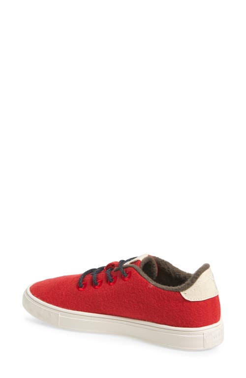 Yy Nation Cirro Wool Blend Water Resistant Low Top Sneaker In Red/white