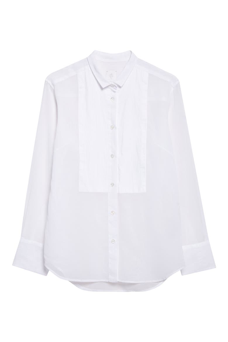 Cotton Poplin Tuxedo Shirt, Alternate, color, 01 WHITE