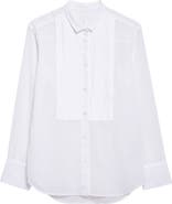 Eleventy Cotton Poplin Tuxedo Shirt