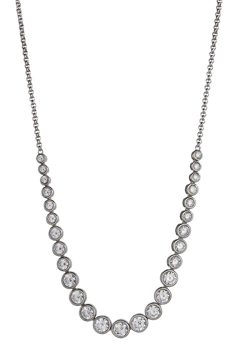 Crystal Pearl Stranded Bracelet Set, Main, color, Silver