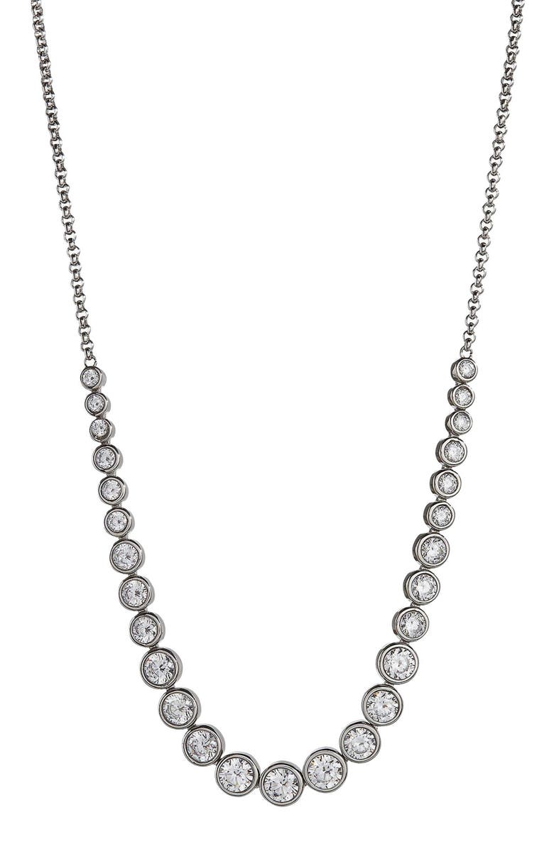 Alex and Ani Crystal Pearl Stranded Bracelet Set, Main, color, Silver