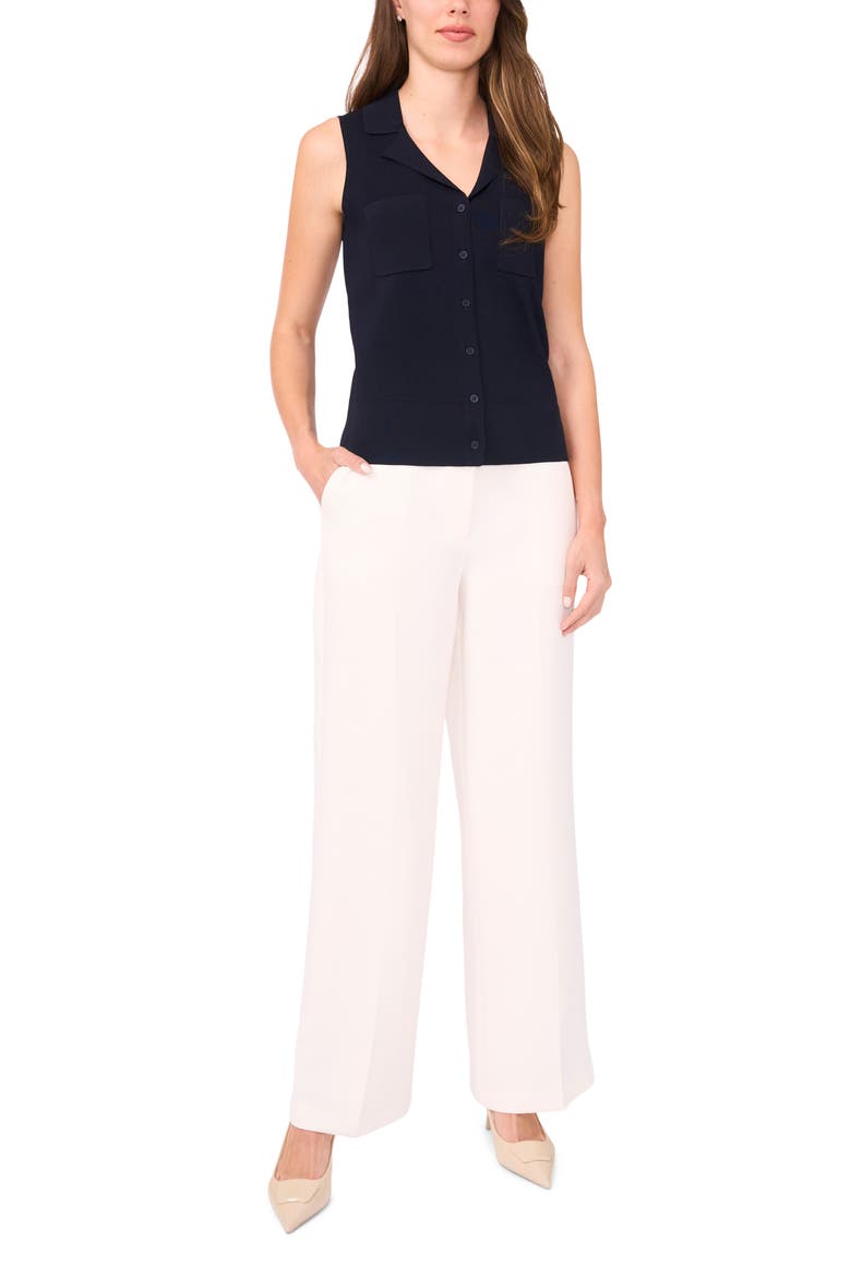 Lapel Collar Sweater Vest, Alternate, color, NAVY DEPTHS