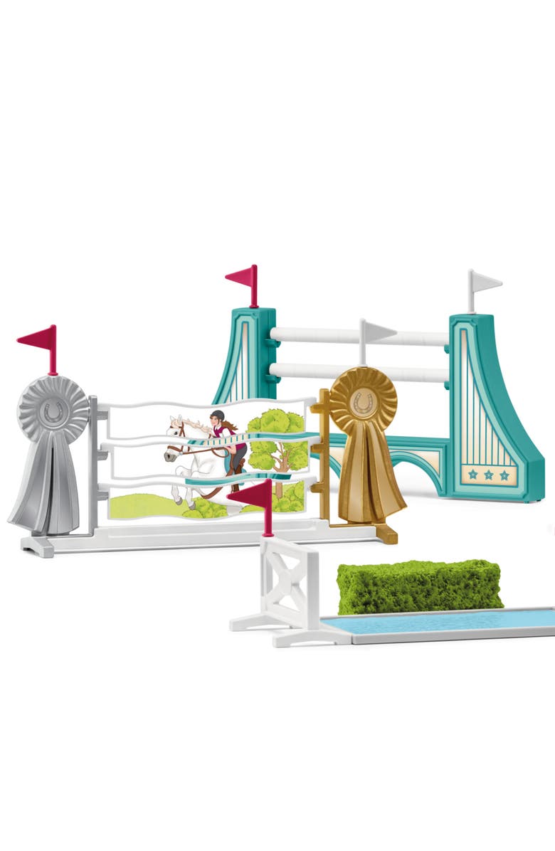 Schleich Horse Club Obstacle Course Accessories, Pretend Play, Kids, Alternate, color, Multicolored