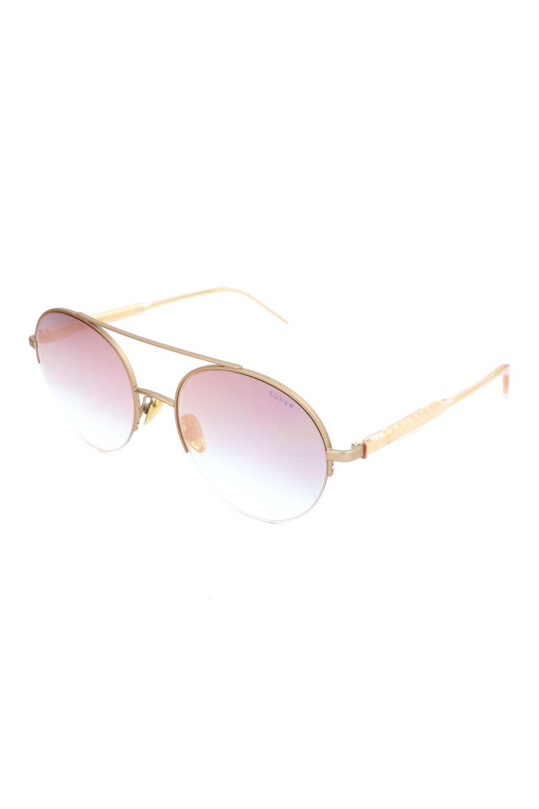 56mm Aviator Sunglasses, Alternate, color, COPPER