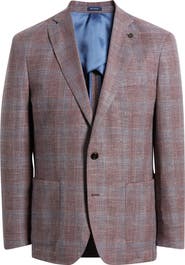 Peter Millar Gafton Pale Purple Plaid Soft Slub Wool Blend Sport Coat