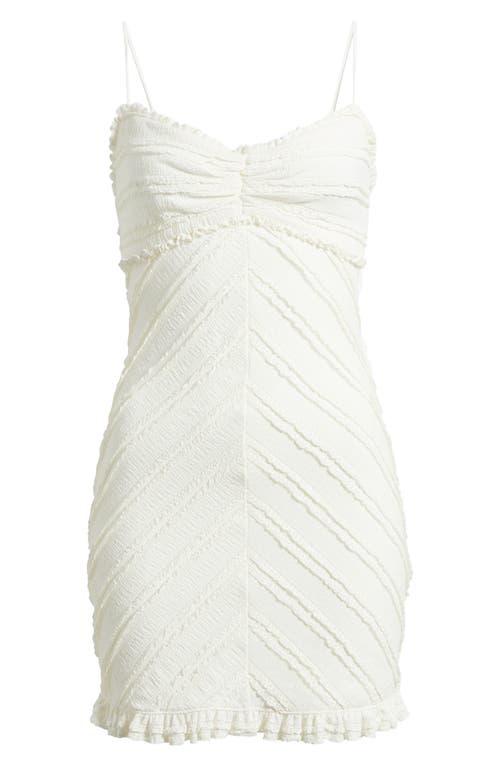 Loveshackfancy Taryn Ruffle-trim Mini Dress In Moonlight Ivory