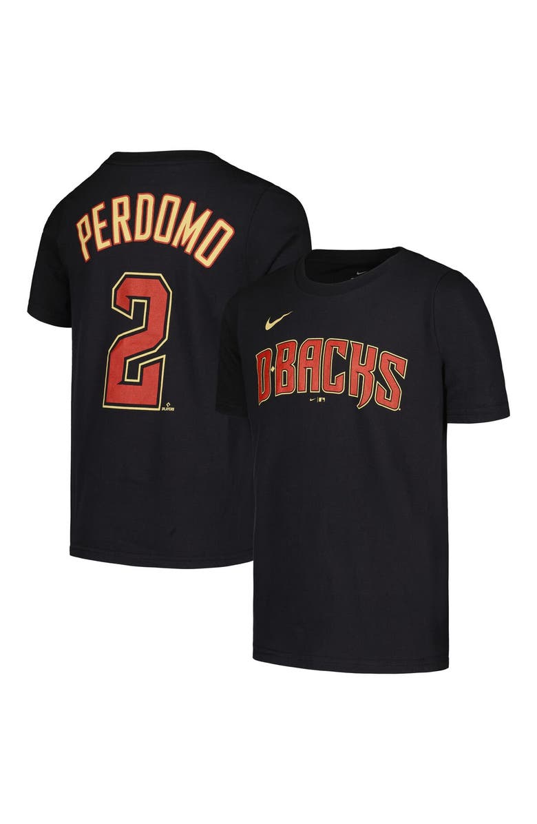 Nike Youth Nike Geraldo Perdomo Black Arizona Diamondbacks Name & Number T-Shirt, Main, color, Black