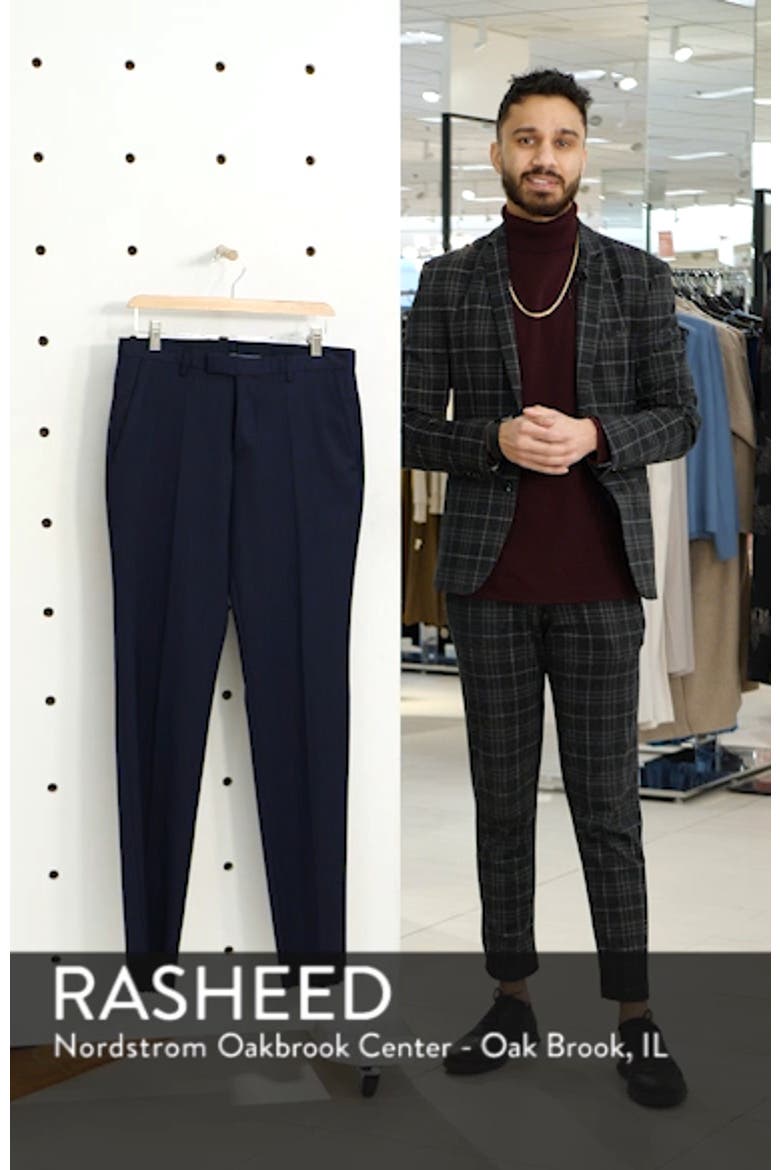 Leenon Flat Front Straight Leg Solid Wool Dress Pants video