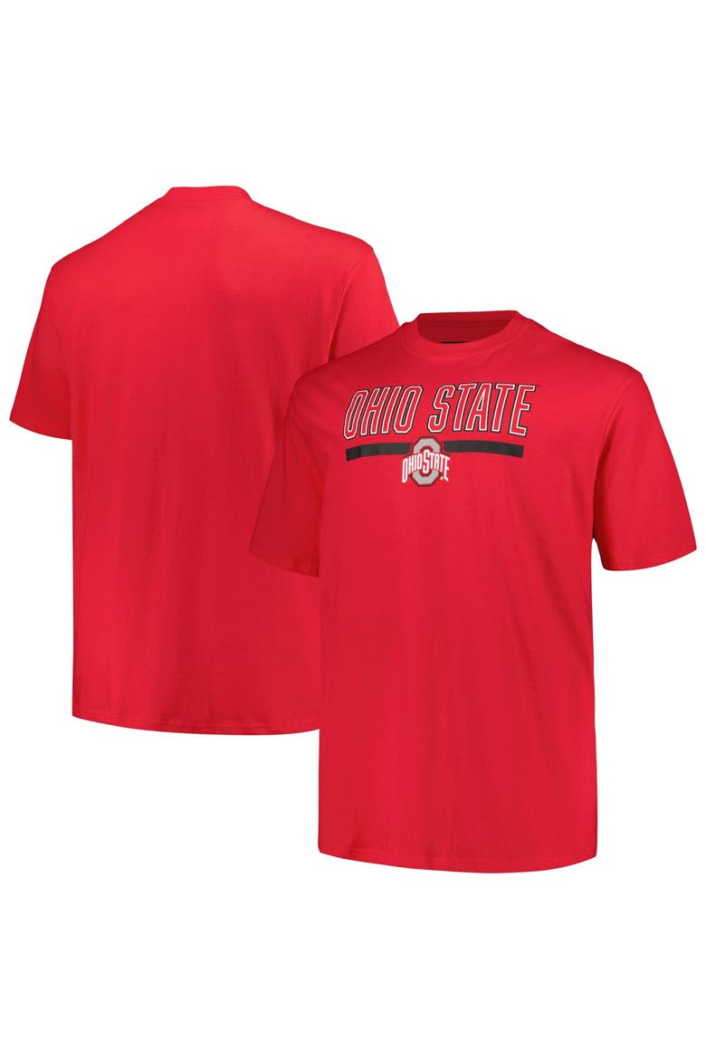 Men's Profile Scarlet Ohio State Buckeyes Big & Tall Team T-Shirt, Alternate, color, Scarlet