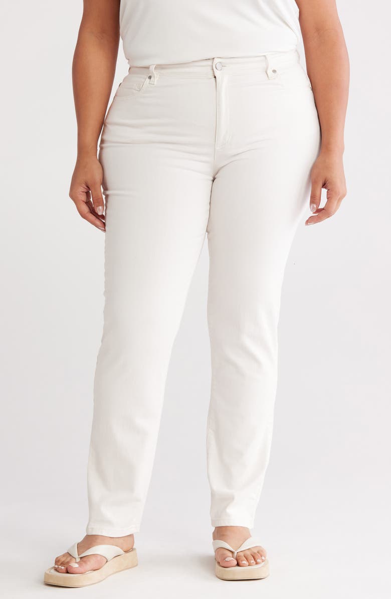 Eileen Fisher High Waist Slim Fit Jeans, Main, color, Undyed Natural