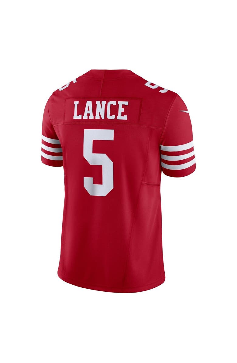 Nike Men's Nike Trey Lance Scarlet San Francisco 49ers Vapor F.U.S.E. Limited Jersey, Alternate, color, 