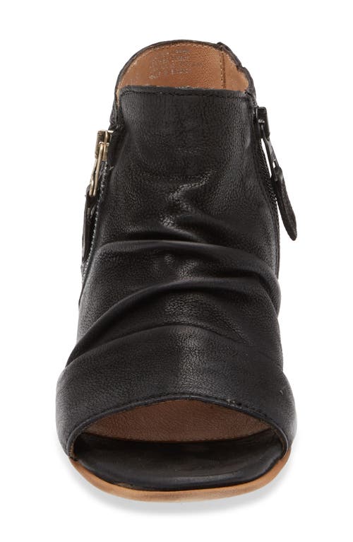 Miz Mooz Carla Peep Toe Bootie In Black