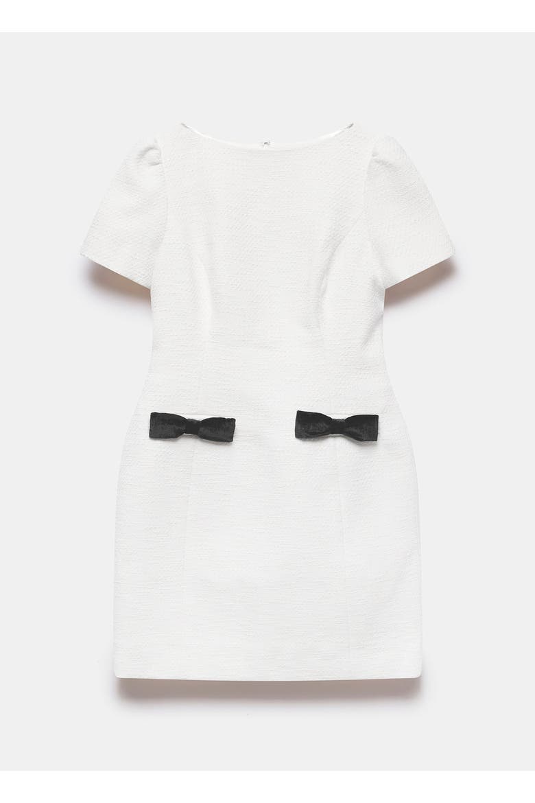 Boucle Mini Shift Dress, Alternate, color, Cream