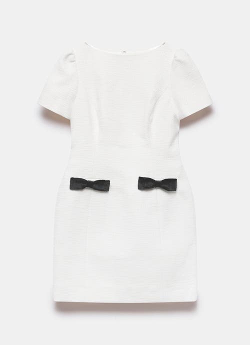 Mint Velvet Boucle Mini Shift Dress In White