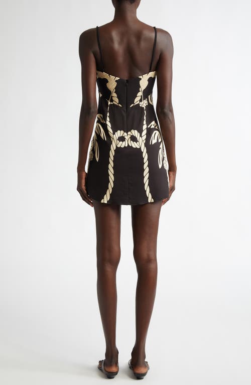 Shop Johanna Ortiz Maritime Star Minidress In Tropical Catch/ecru/black