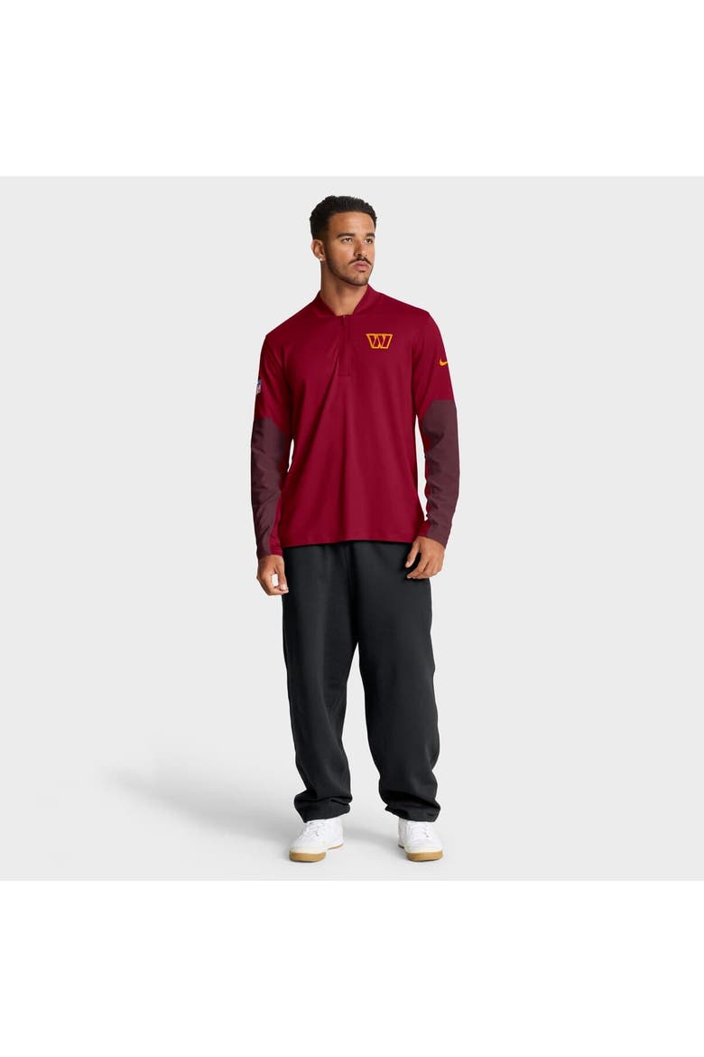 Men's Nike Burgundy Washington Commanders Sideline Dri-FIT Half-Zip Pullover, Alternate, color, Burgundy