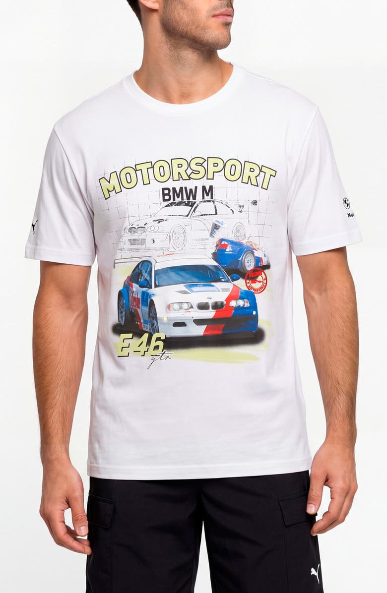 PUMA BMW M Motorsport Cotton Graphic T-Shirt, Main, color, Silver Mist