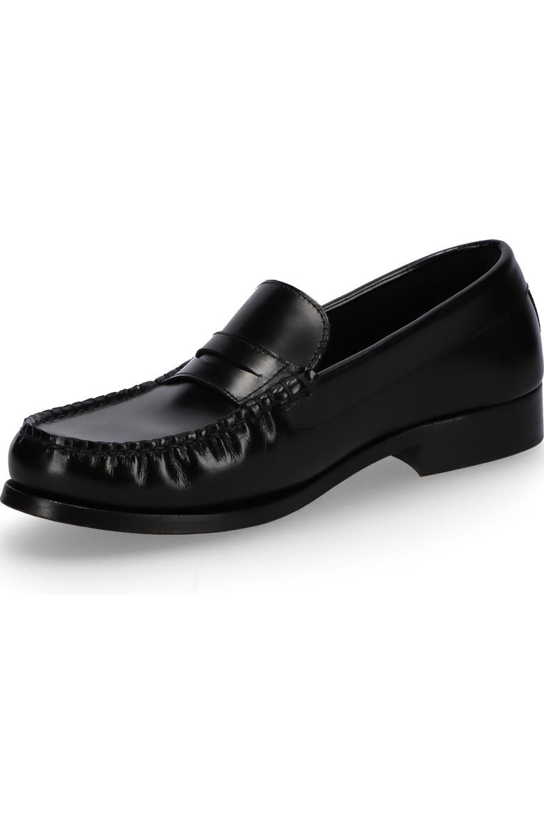 ALOHAS <p>Rivet Leather Loafer (Women)</p>, Alternate, color, Black