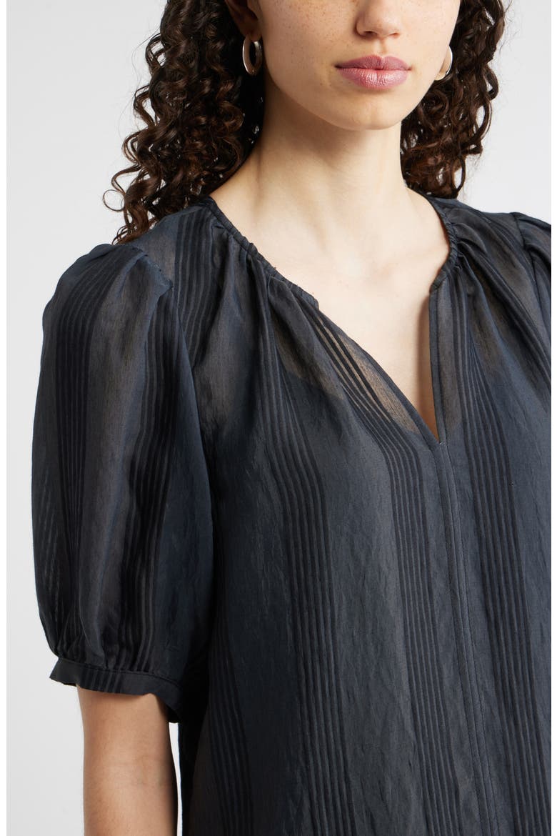 Puff Sleeve Top, Alternate, color, BLACK DELRAY STRIPE