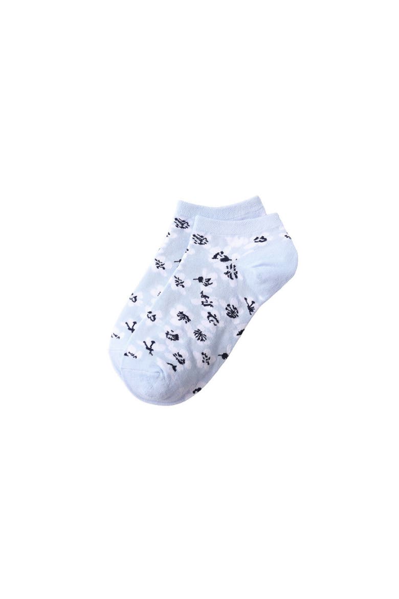 3-Pack Cotton Patterned Low Cut Socks, Alternate, color, Sky Blue-White-Navy
