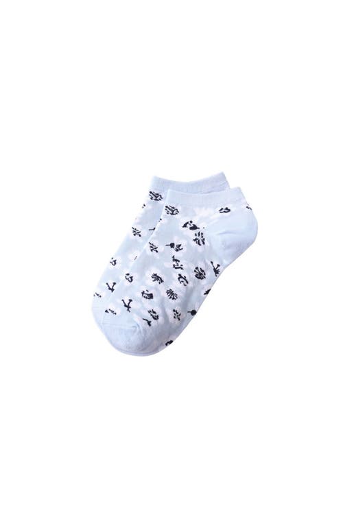Lands' End 3-pack Cotton Patterned Low Cut Socks In White