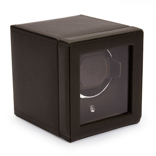 Wolf Cub Single Watch Winder With Cover In Brown
