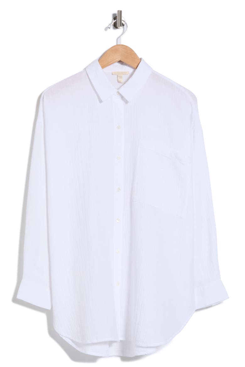 Organic Cotton Long Sleeve Shirt, Main, color, WHITE
