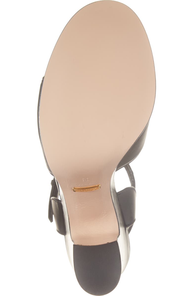 Gucci Interlocking G Cutout Platform Sandal, Alternate, color, Black