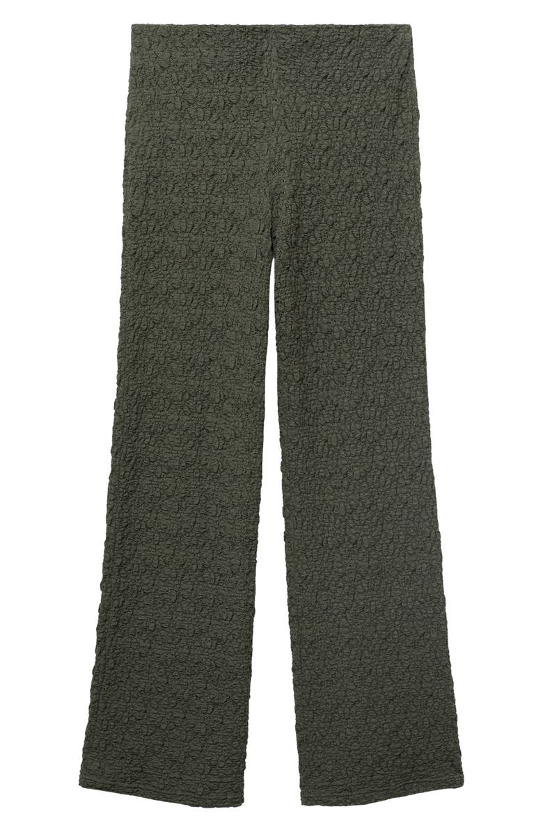 MANGO Straight Leg Textured Cotton Blend Pants, Alternate, color, 