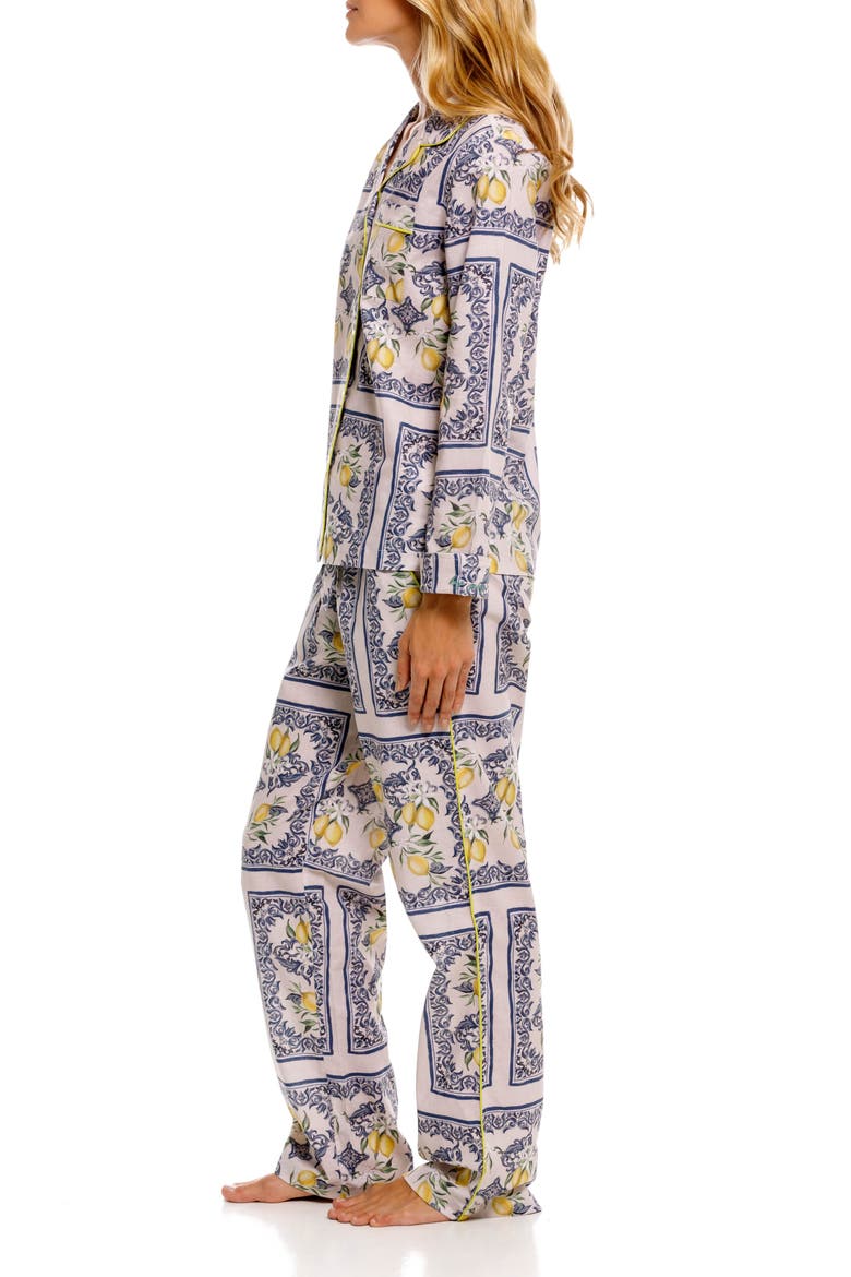 Emma Linen Pajamas, Alternate, color, WHITE