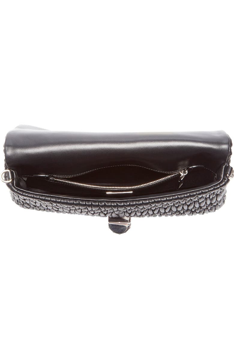 Miu Miu Medium Swarovski Crystal Chain Leather Shoulder Bag, Alternate, color,