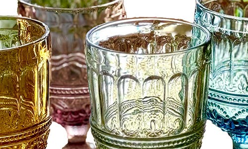 Patina Vie Maison Set Of 4 Assorted Goblet Glasses