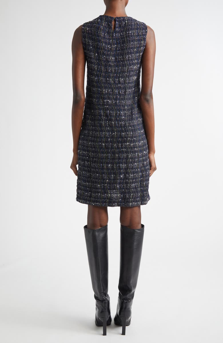 Missoni Sequin Check Sheath Dress, Alternate, color, Blue Tones