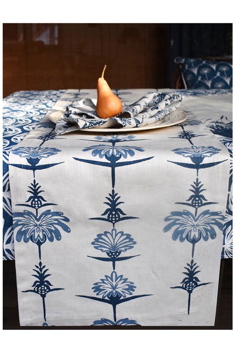 Tropical Garden Table Runner, Alternate, color, INDIGO AND SKY