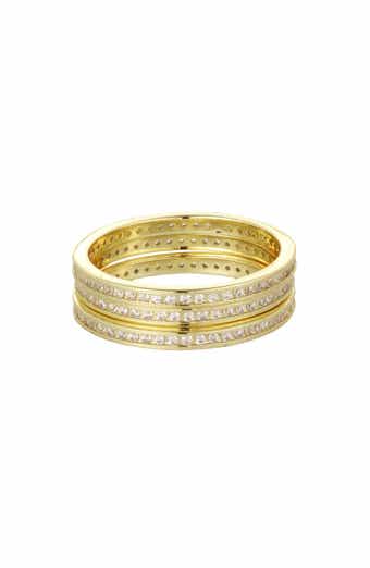 3-Piece Cubic Zirconia Eternity Ring Set