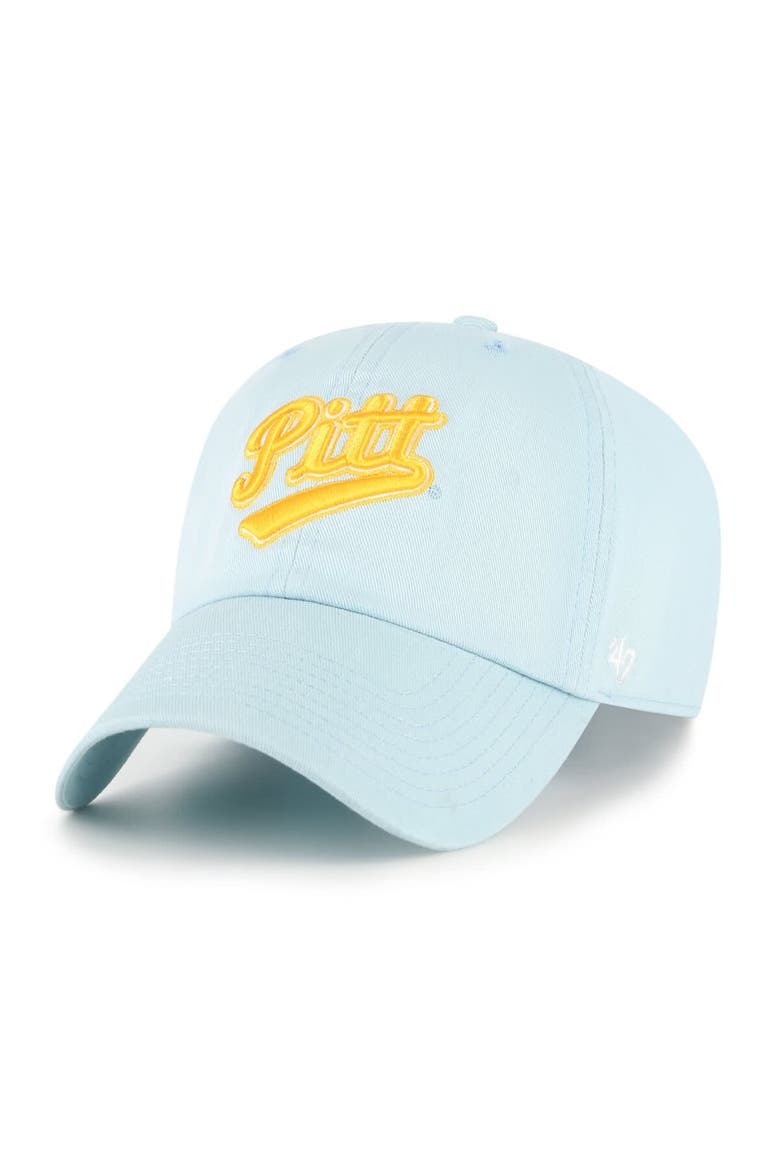 Men's '47 Powder Blue Pitt Panthers Vault Clean Up Adjustable Hat, Main, color, Powder Blue