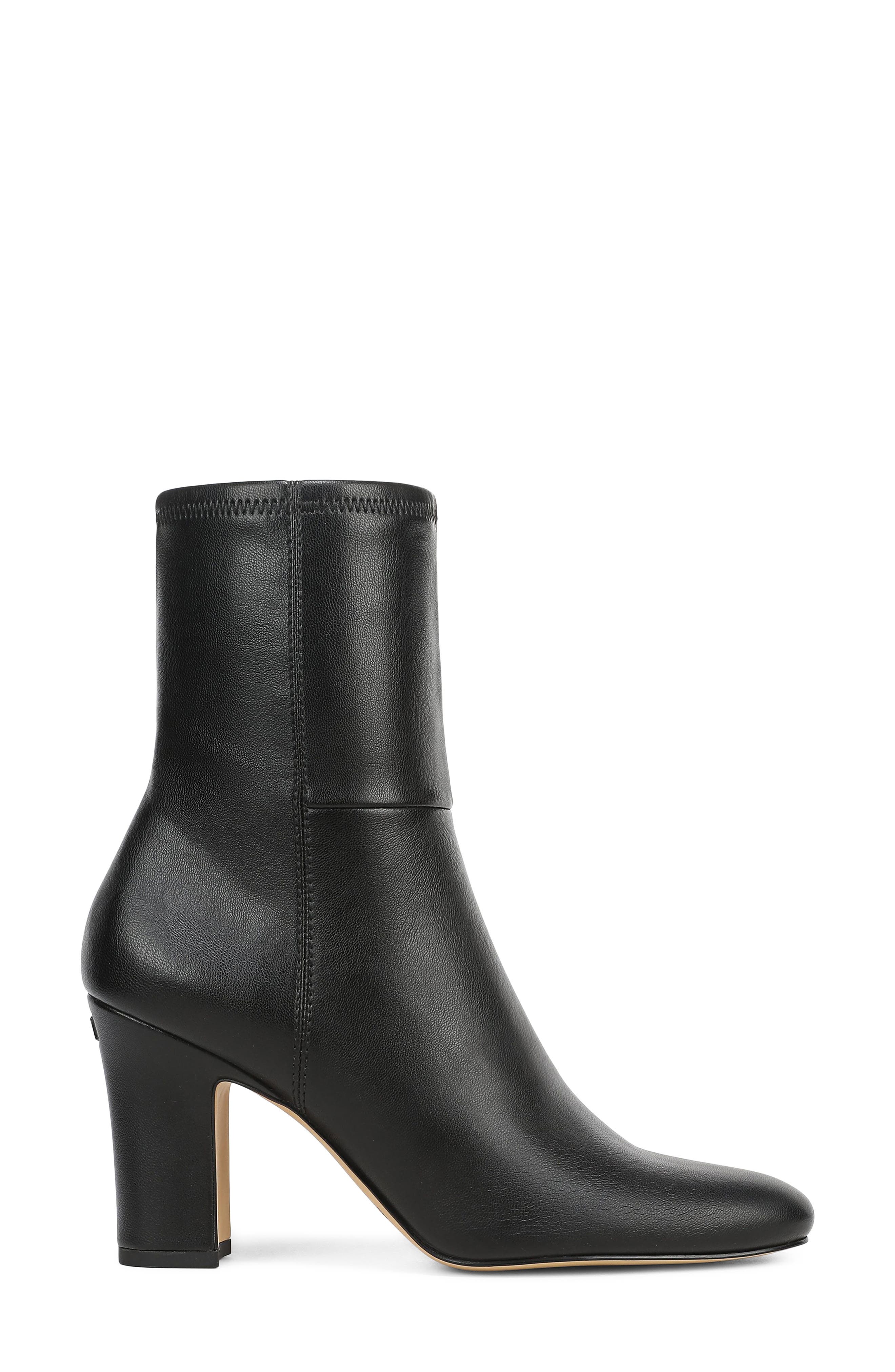 Flexa Jael Demi Block Heel Bootie, Alternate, color, BLACK