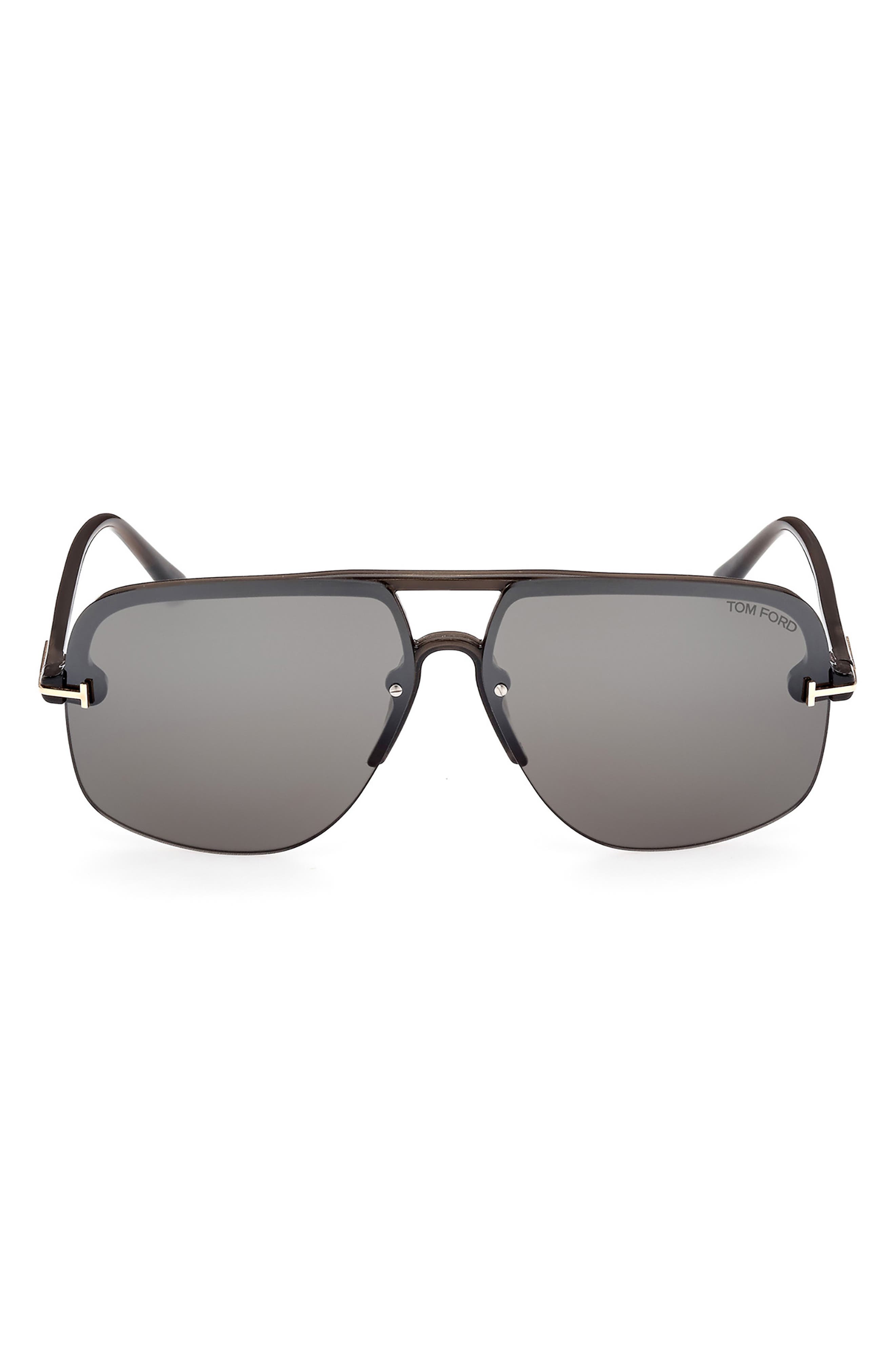 TOM FORD Hugo-02 63mm Oversize Navigator Sunglasses