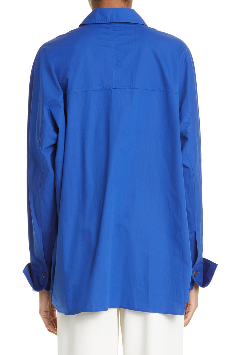 Cotton Button-Up Shirt, Alternate, color, 431 AZURE