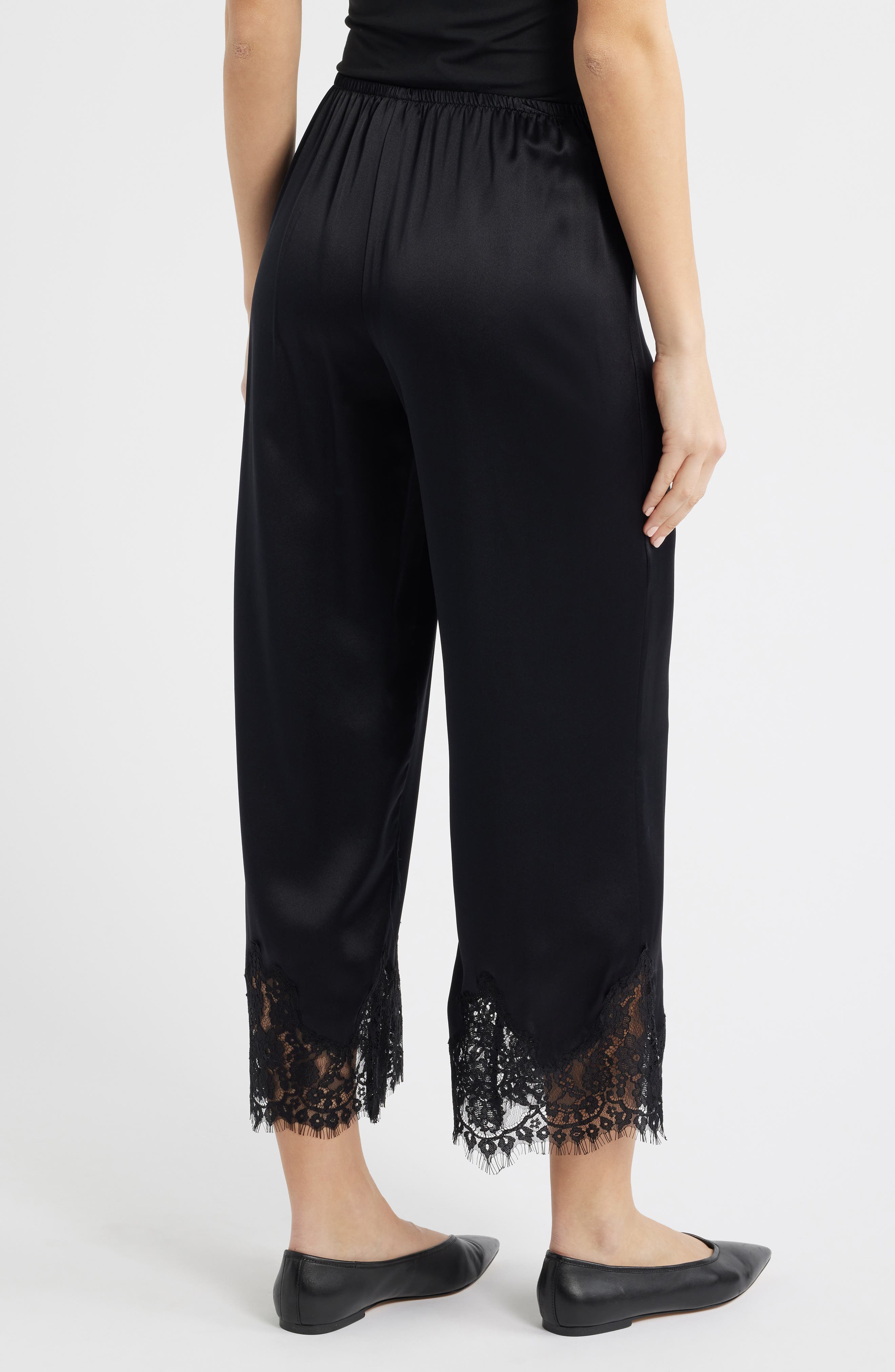 Carolina Silk Lace Hem Pant - image 2