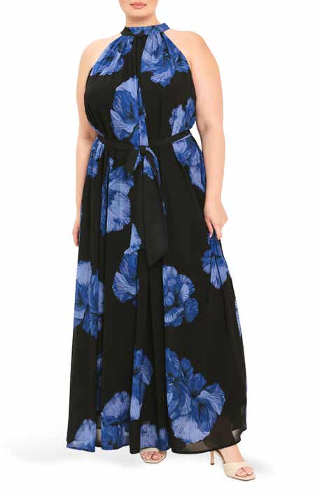 Floral Halter Maxi Dress