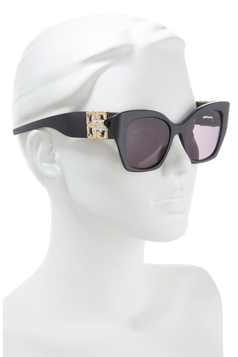 4G Liquid 54mm Square Cat Eye Sunglasses, Alternate, color, SLTBRZ/BRNG